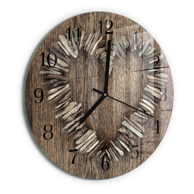 Wanduhr rund Herz