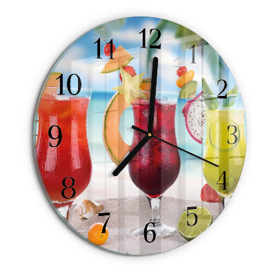 Wanduhr rund Cocktail