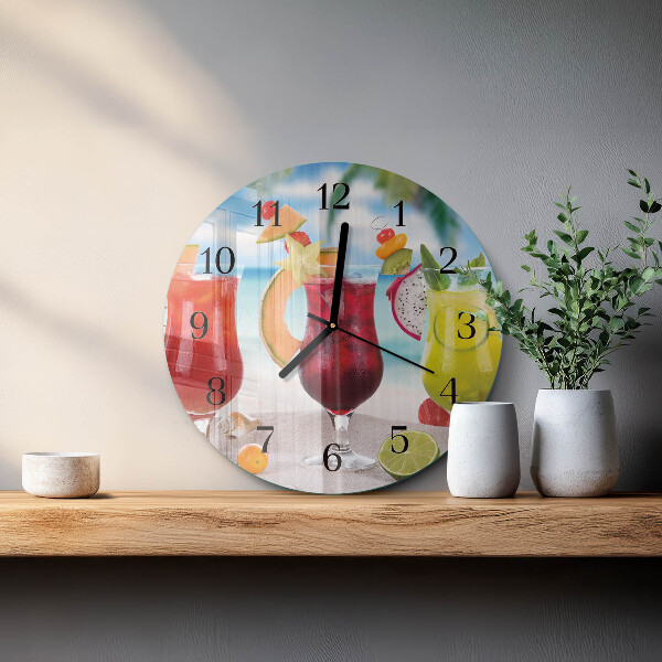 Wanduhr rund Cocktail