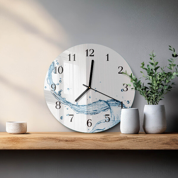 Wanduhr rund Wasser