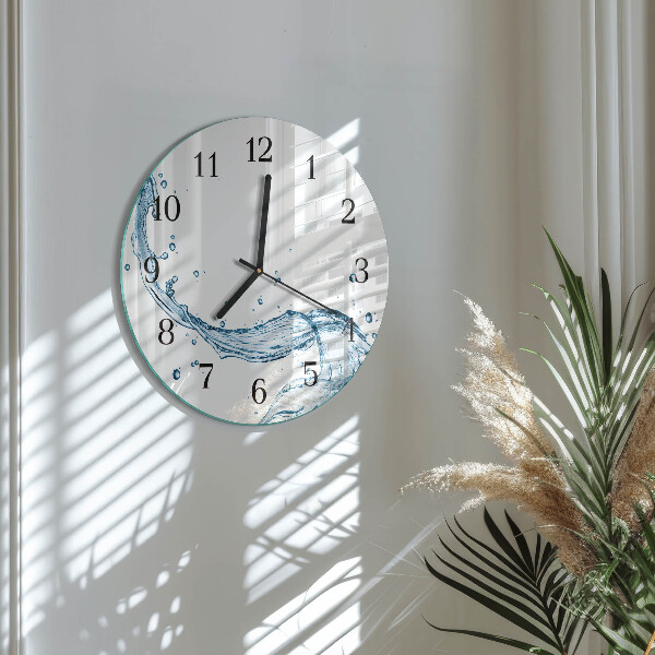 Wanduhr rund Wasser