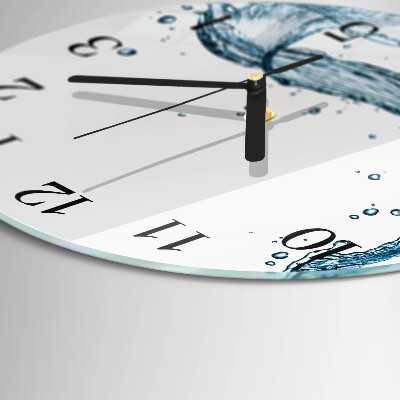Wanduhr rund Wasser