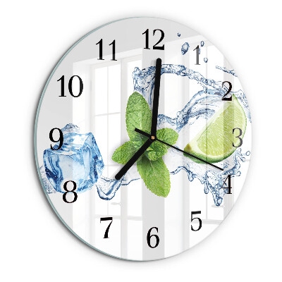 Wanduhr rund Minze