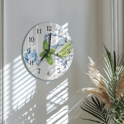 Wanduhr rund Minze