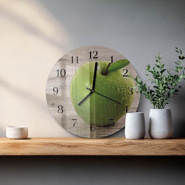 Wanduhr rund Äpfel