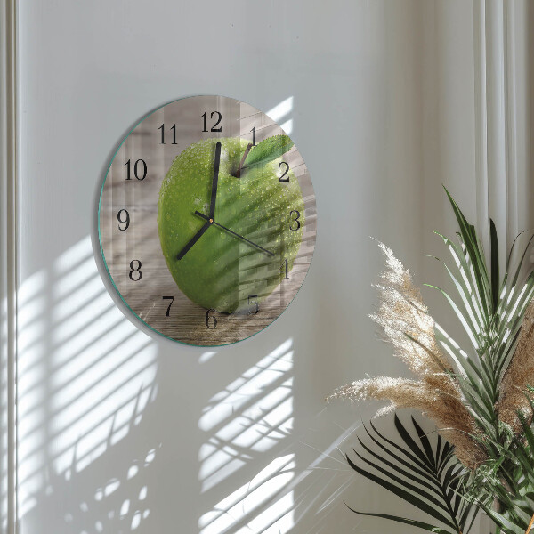 Wanduhr rund Äpfel