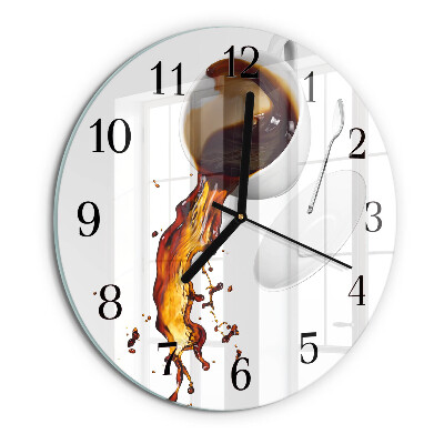 Wanduhr rund Kaffee