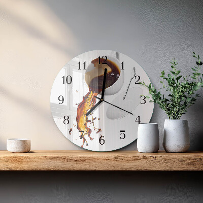 Wanduhr rund Kaffee