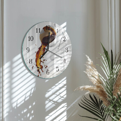 Wanduhr rund Kaffee