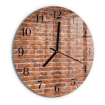Wanduhr rund Ziegel