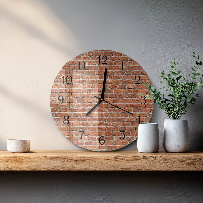 Wanduhr rund Ziegel