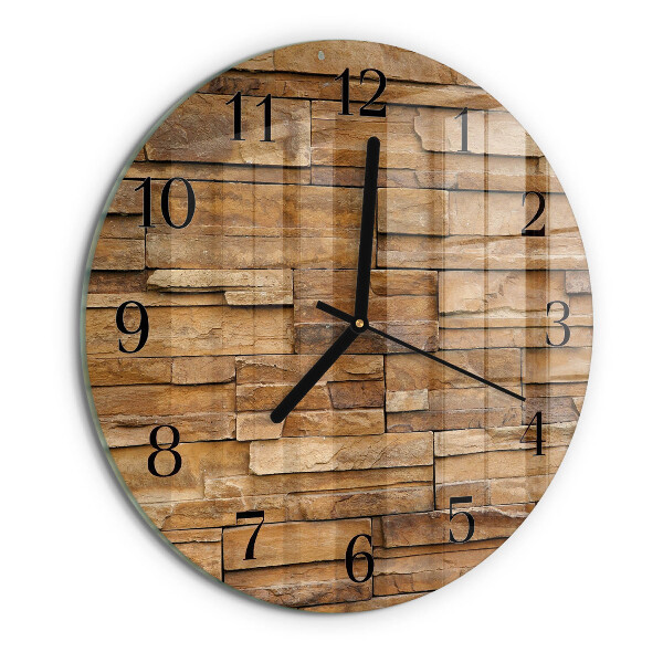 Wanduhr rund Klinker