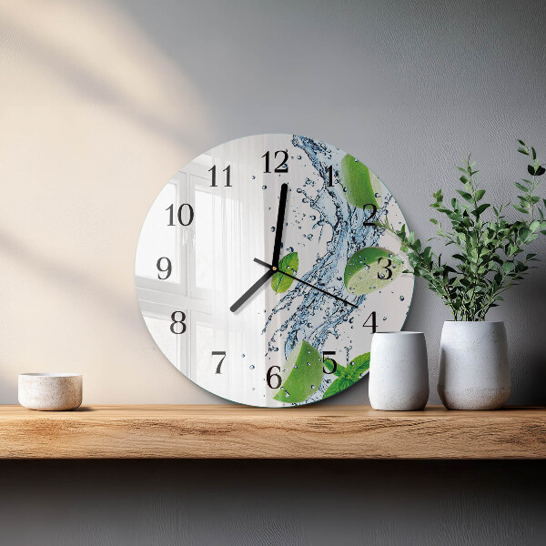 Wanduhr rund Minze