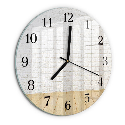 Wanduhr rund Ziegel