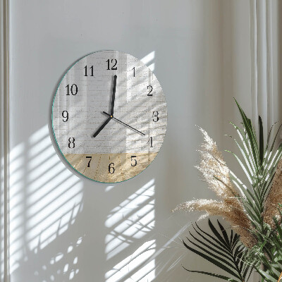 Wanduhr rund Ziegel