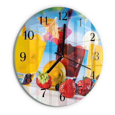 Wanduhr rund Cocktail