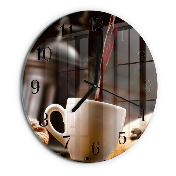 Wanduhr rund Kaffee