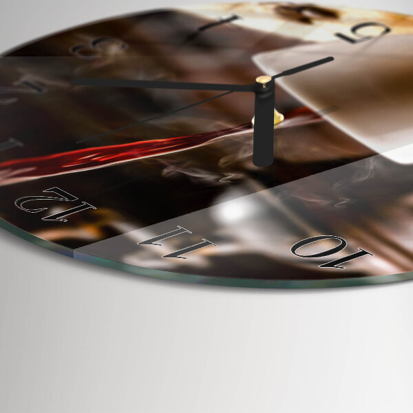 Wanduhr rund Kaffee