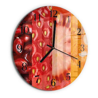 Wanduhr rund Obst