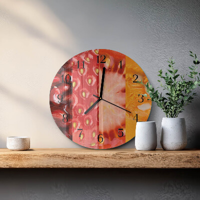 Wanduhr rund Obst