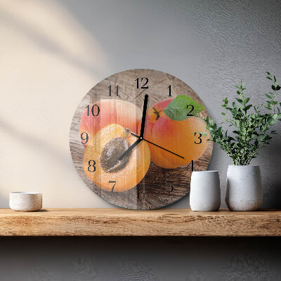 Wanduhr rund Aprikosen