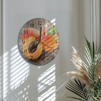 Wanduhr rund Aprikosen