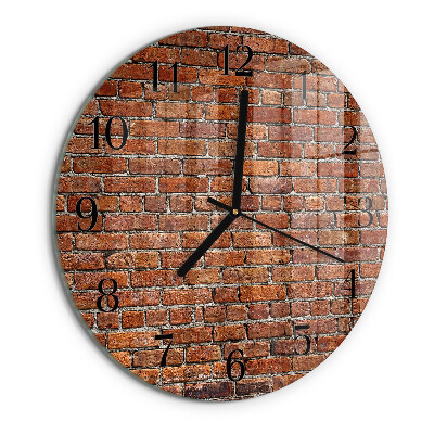 Wanduhr rund Ziegel