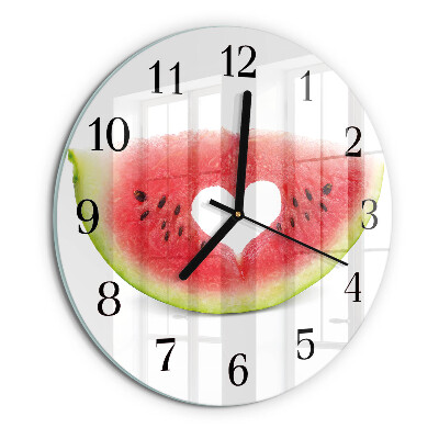 Wanduhr rund Wassermelone