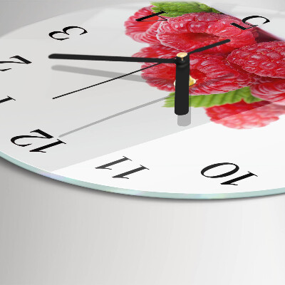 Wanduhr rund Himbeeren