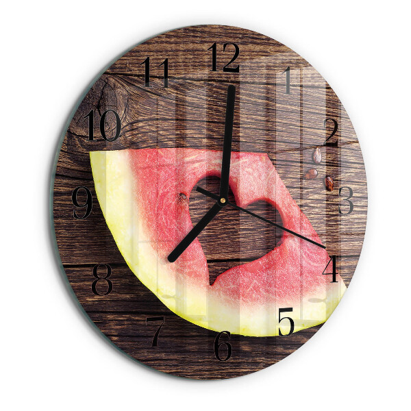 Wanduhr rund Wassermelone