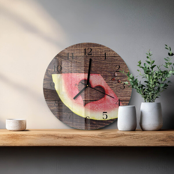 Wanduhr rund Wassermelone