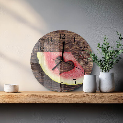 Wanduhr rund Wassermelone