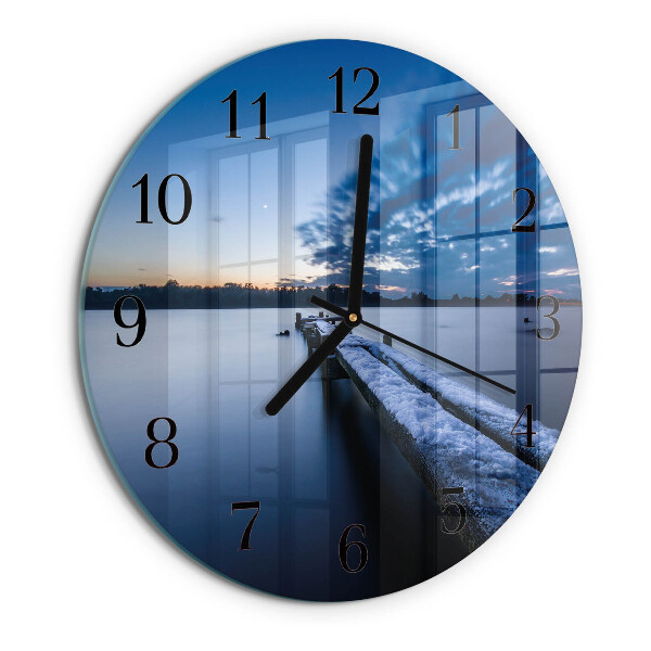 Wanduhr rund Landschaft