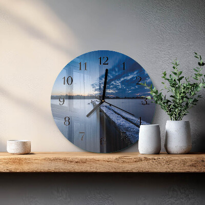 Wanduhr rund Landschaft