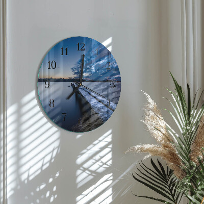 Wanduhr rund Landschaft