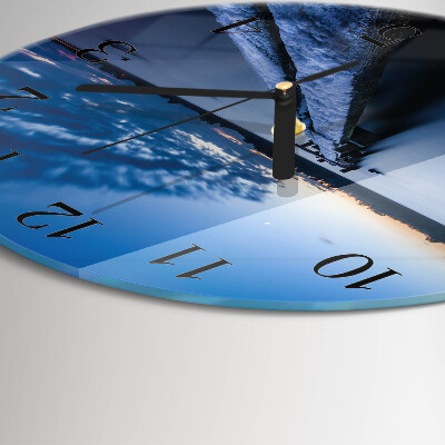 Wanduhr rund Landschaft