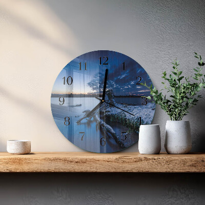 Wanduhr rund Landschaft
