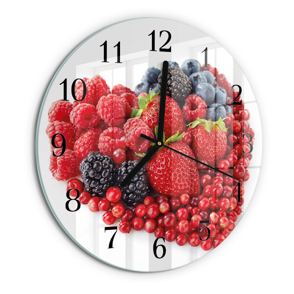 Wanduhr rund Obst