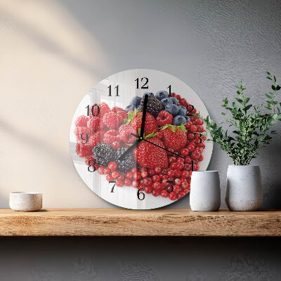 Wanduhr rund Obst