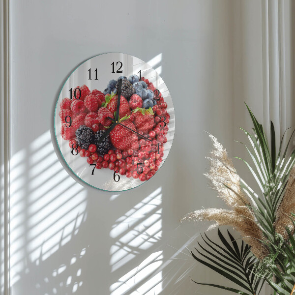 Wanduhr rund Obst