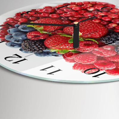 Wanduhr rund Obst