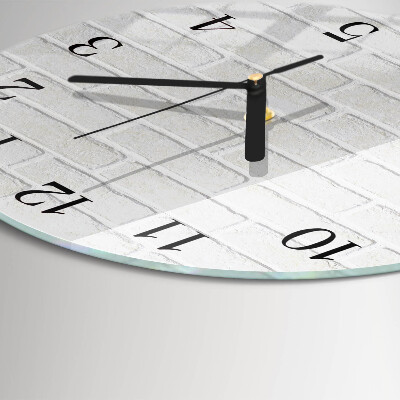 Wanduhr rund Ziegel