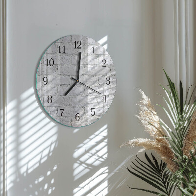 Wanduhr rund Ziegel
