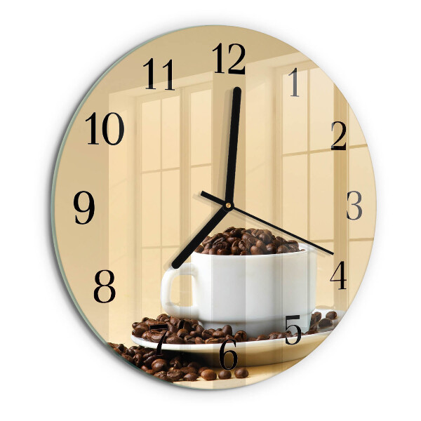 Wanduhr rund Kaffee