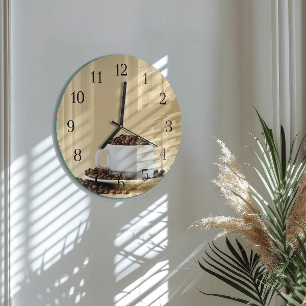 Wanduhr rund Kaffee