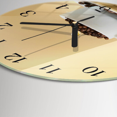 Wanduhr rund Kaffee