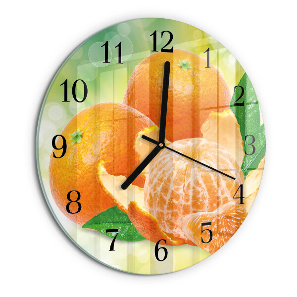 Wanduhr rund Orangen