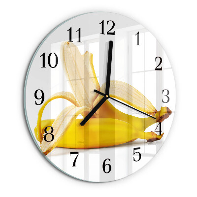 Wanduhr rund Bananen