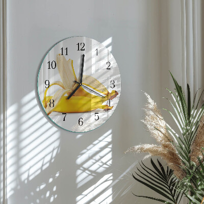 Wanduhr rund Bananen