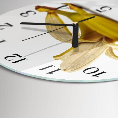 Wanduhr rund Bananen